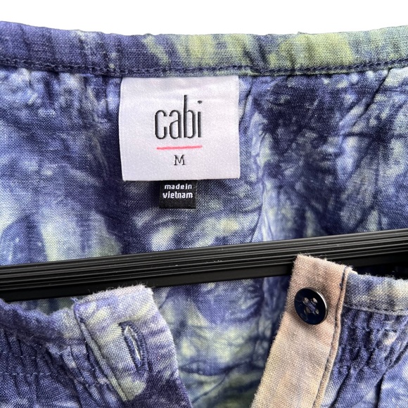 Cabi Linen oversized button down babydoll top - Woodstock - Picture 12 of 12